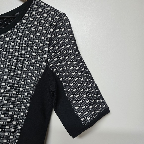 RAG & BONE Datia Combo Knit Sheath Dress Form Fitting Stretch Full Zip LARGE - Picture 3 of 10